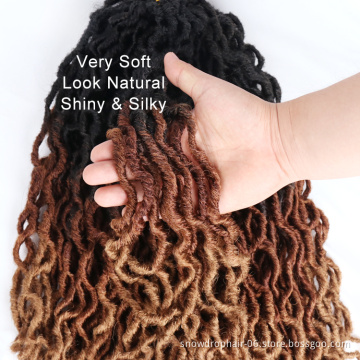 18 inch pre looped gypsy locs crochet braids hair extensions wholesale ot30 wavy gypsy river goddess locs  hair gypsy locs